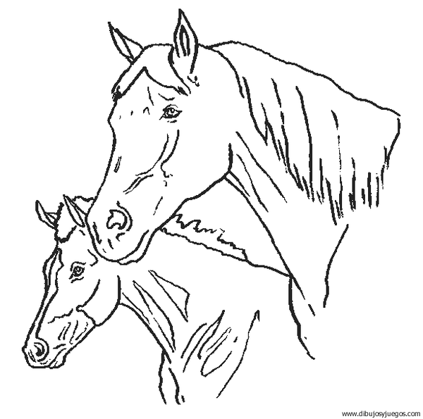 dibujo-de-caballo-157 | Dibujos y juegos, para pintar y colorear