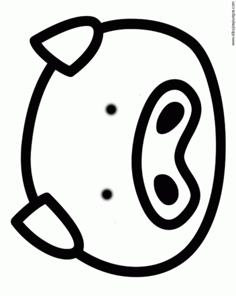 Dibujos de cara de cerdos para colorear - Imagui