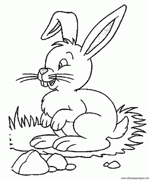 dibujo-de-conejo-112 | Dibujos y juegos, para pintar y colorear