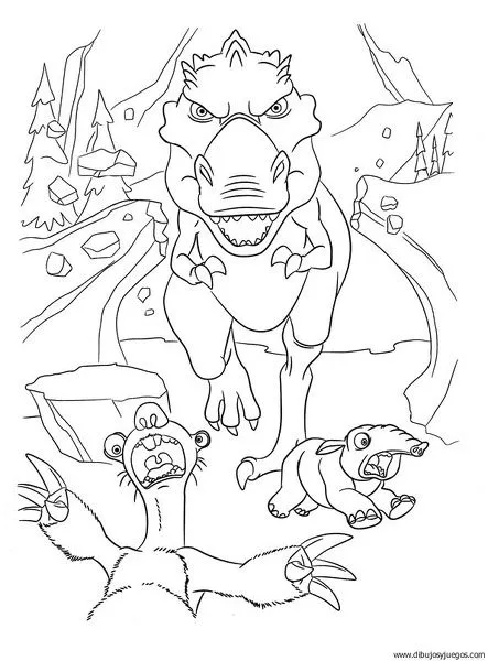 dibujo-de-dinosaurio-087 | Dibujos y juegos, para pintar y colorear