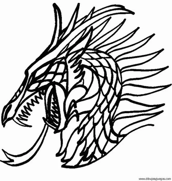 dibujo-de-dragon-002 | Dibujos y juegos, para pintar y colorear
