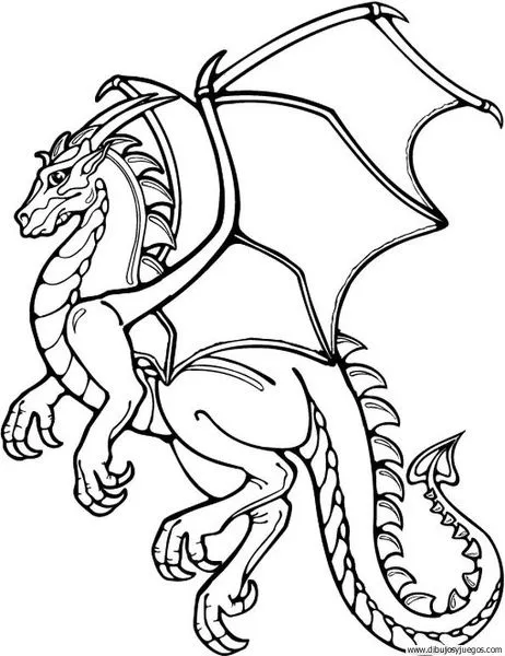 dibujo-de-dragon-043 | Dibujos y juegos, para pintar y colorear