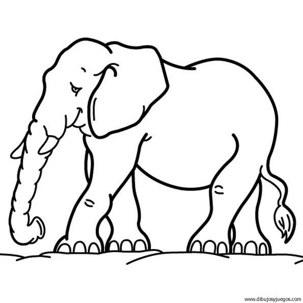 dibujo-de-elefante-008 | Dibujos y juegos, para pintar y colorear