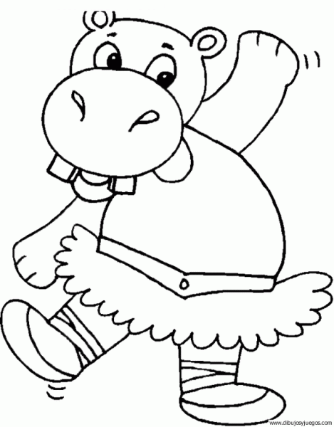 dibujo-de-hipopotamo-023 | Dibujos y juegos, para pintar y colorear