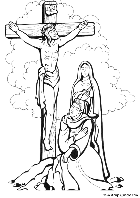 dibujo-de-jesus-en-la-cruz-crucifixion-002 | Dibujos y juegos ... dibujo-de-jesus-en-la-cruz-crucifixion-002 | Dibujos y juegos ...