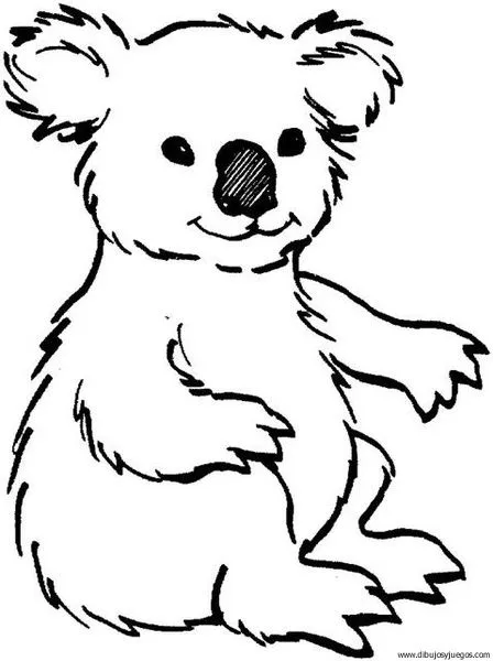 dibujo-de-koala-003 | Dibujos y juegos, para pintar y colorear