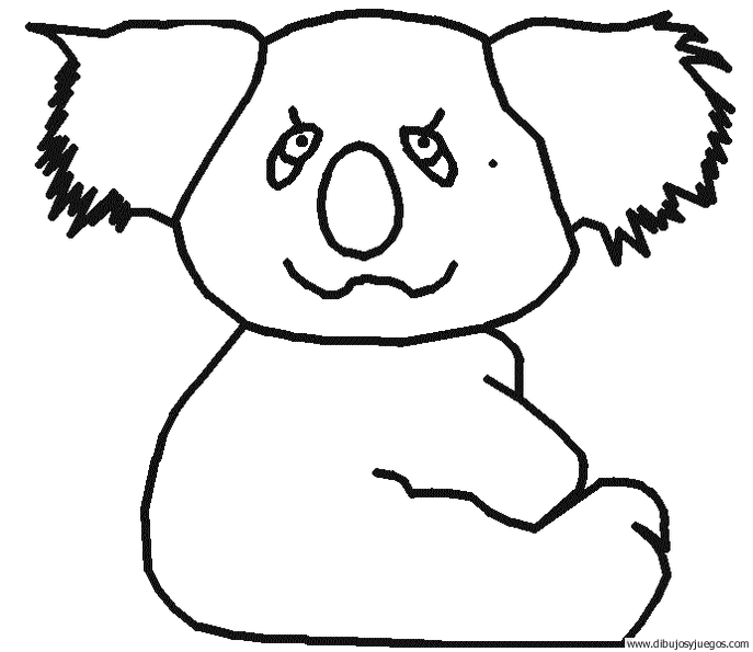dibujo-de-koala-010 | Dibujos y juegos, para pintar y colorear ...