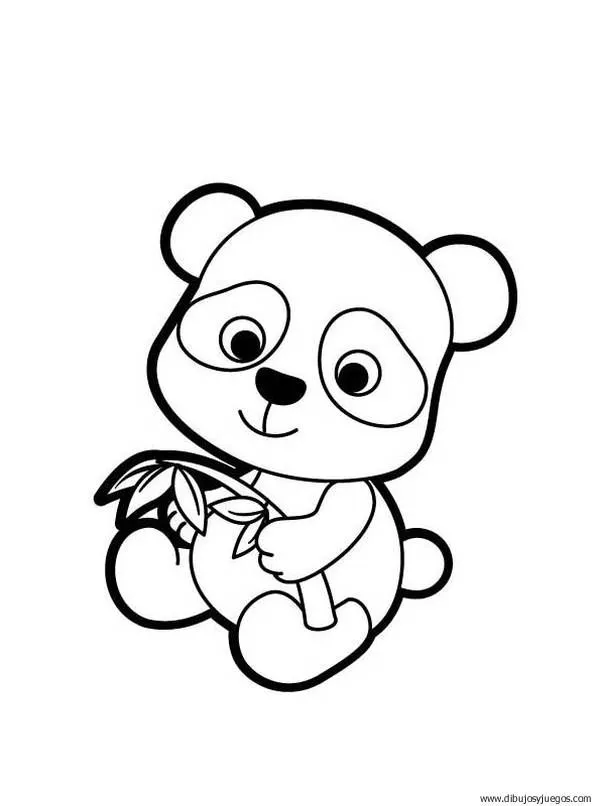 dibujo-de-oso-panda-000 | Dibujos y juegos, para pintar y colorear