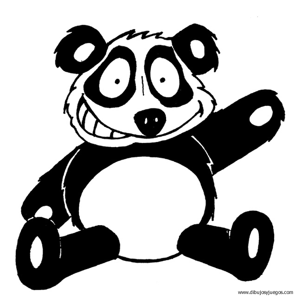 dibujo-de-oso-panda-001 | Dibujos y juegos, para pintar y colorear