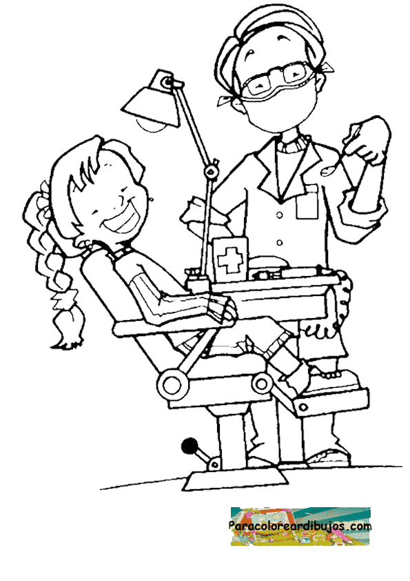 dibujo de nina en dentista | Para colorear dibujos y dibujos dibujo de nina en dentista | Para colorear dibujos y dibujos