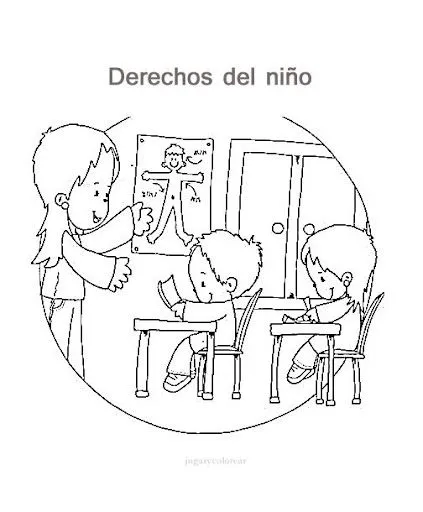 Dibujo de los derechos del niño para pintar - Imagui