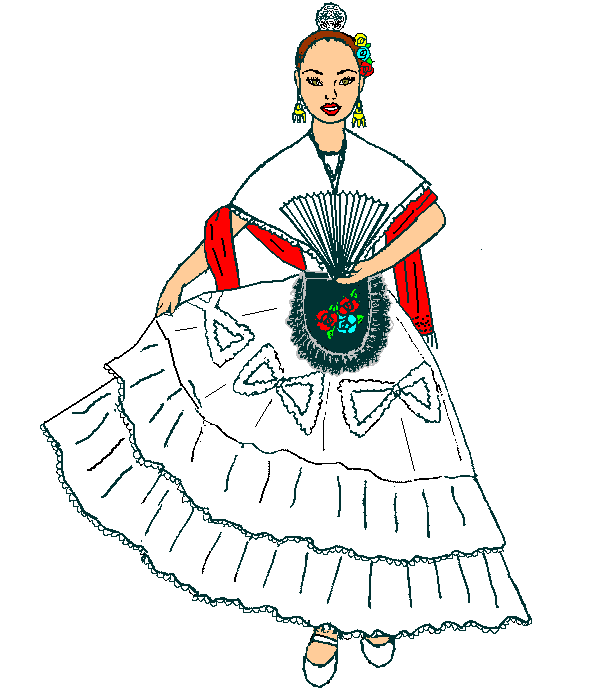 Dibujos para colorear trajes tipicos de VENEZUELA - Imagui
