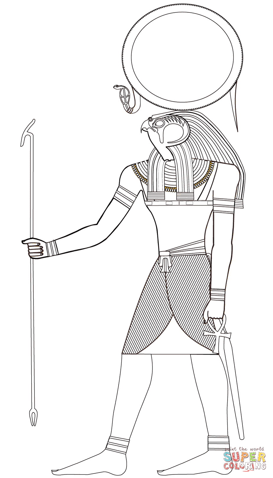 Dibujo de Dios Egipcio Ra para colorear | Dibujos para colorear ... Dibujo de Dios Egipcio Ra para colorear | Dibujos para colorear ...