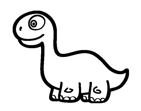 Dibujo de Diplodocus bebé para Colorear - Dibujos.net