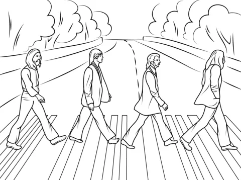Dibujo de Disco Abbey Road de Los Beatles para colorear | Dibujos ...