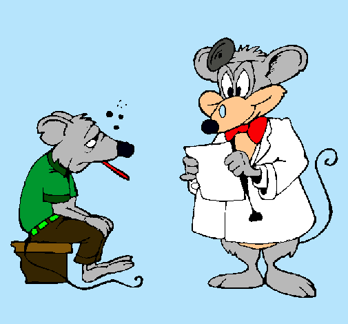 Dibujo de Doctor y paciente ratón pintado por Piluka en Dibujos ...