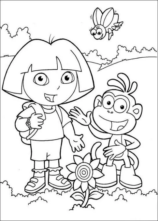 Dibujos para colorear de Dora y botas - Imagui
