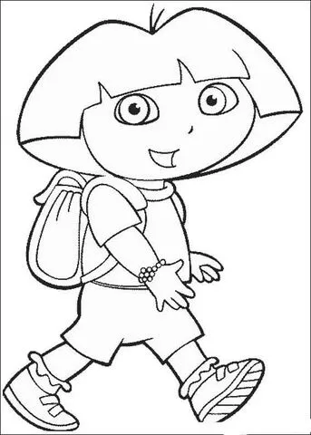 Dibujo de Dora caminando para colorear | Dibujos para colorear ...