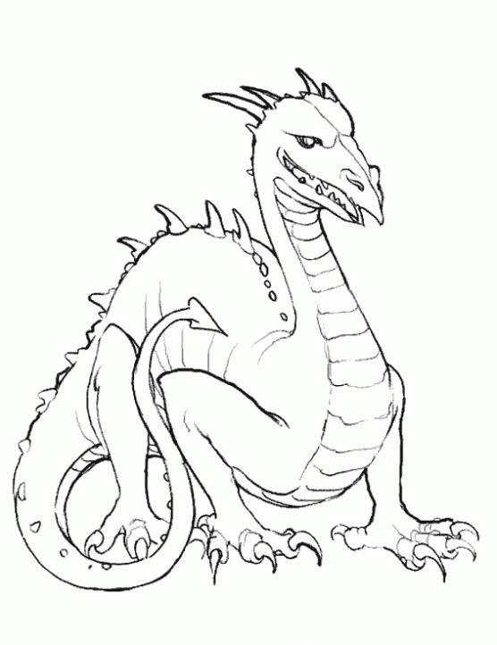 Dibujo de Dragones. Dibujo para colorear de Dragones. Dibujos ...