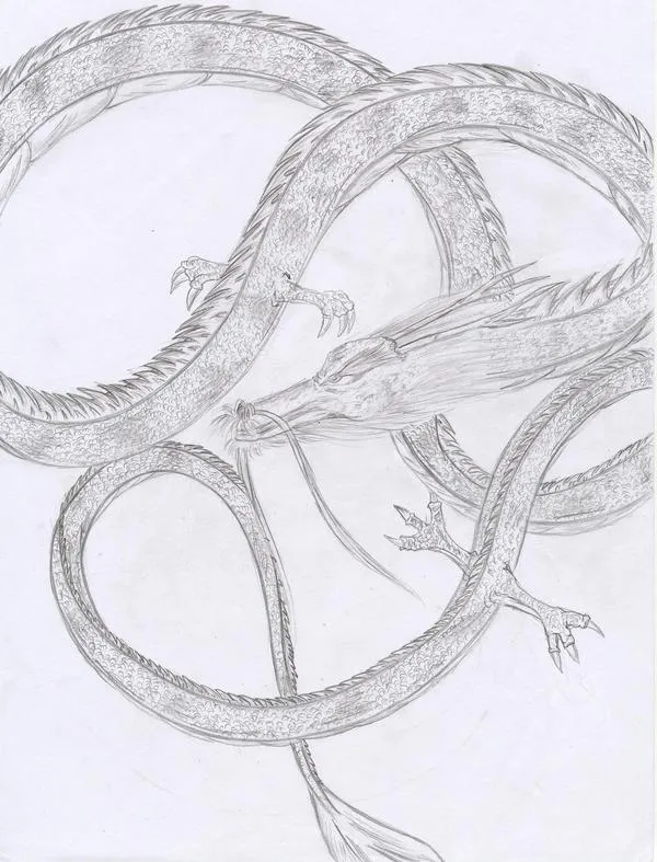 Dibujos de dragon a lapiz - Imagui