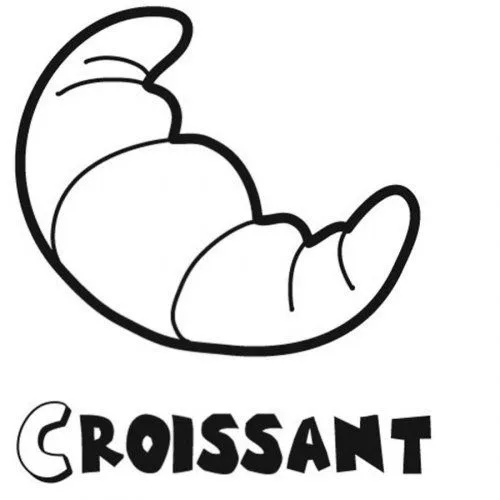 Dibujo de dulce croissant para colorear - Dibujos para colorear de ...