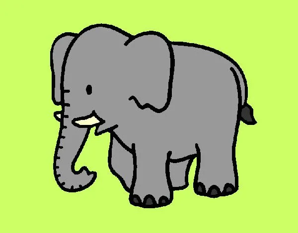 Dibujo de Elefante bebe pintado por Lamorales en Dibujos.net el ...