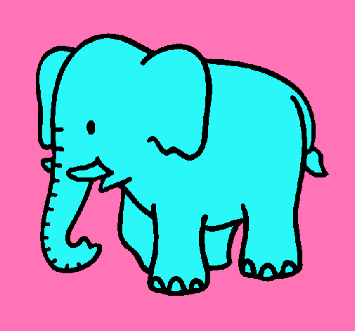 Dibujo de Elefante bebe pintado por Trompita en Dibujos.net el día ...