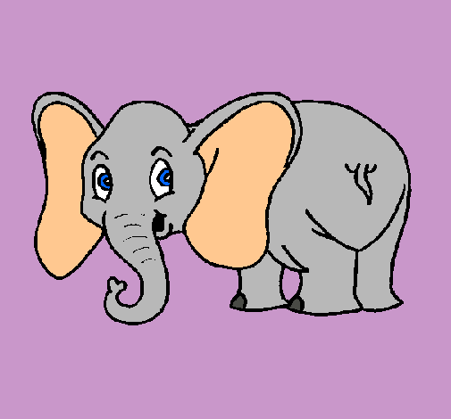 Dibujo de Elefante pequeño pintado por Elefante en Dibujos.net el ...