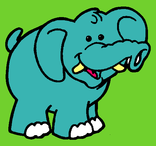 Dibujo de Elefante pintado por Elefante en Dibujos.net el día 04 ...