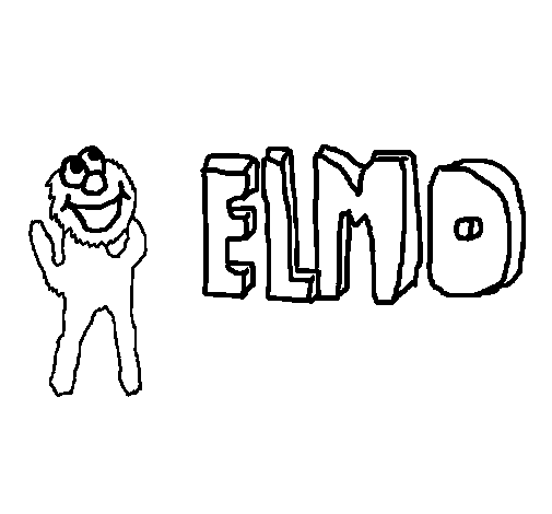 Dibujo de Elmo 1 para Colorear - Dibujos.net