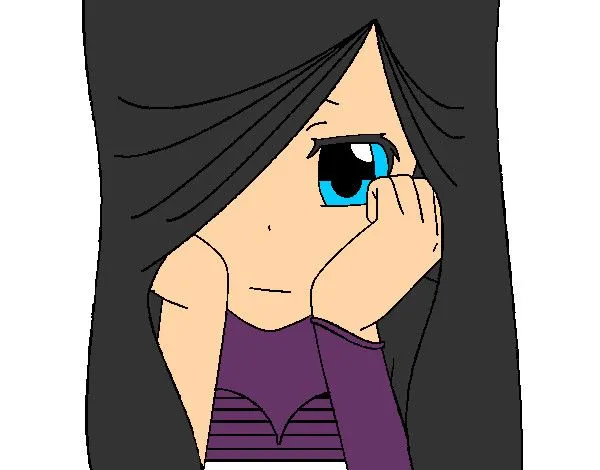 Dibujo de emo triste anime pintado por Yesenia en Dibujos.net el ...
