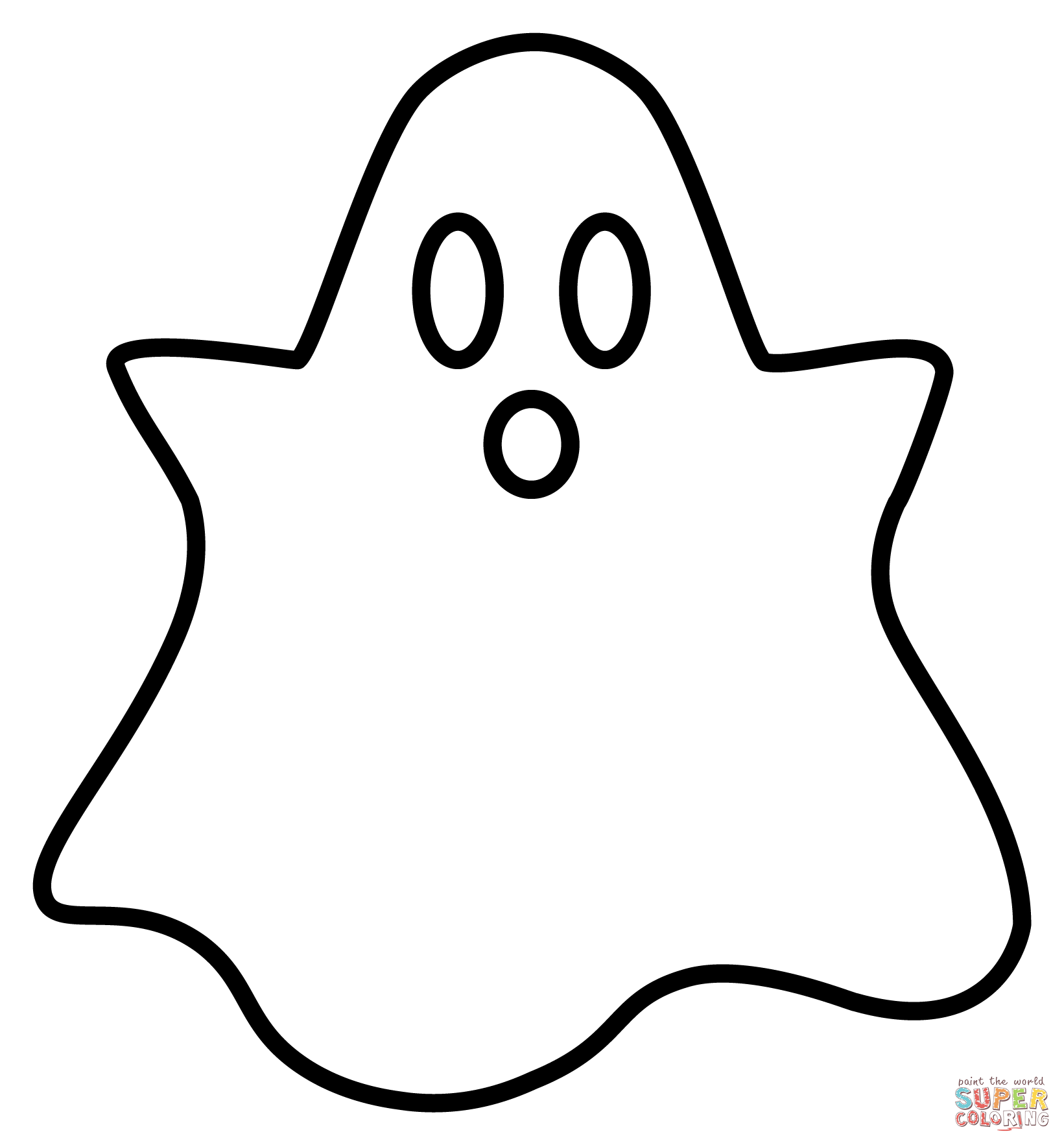 Dibujo de emoji fantasma para colorear | Dibujos para colorear imprimir  gratis