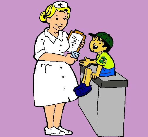 Dibujo de Enfermera y niño pintado por Kimire en Dibujos.net el ...