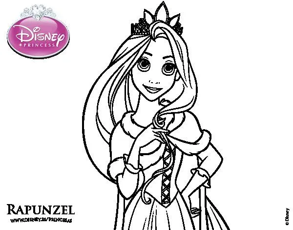 Dibujo de Enredados - Princesa Rapunzel para Colorear - Dibujos.net