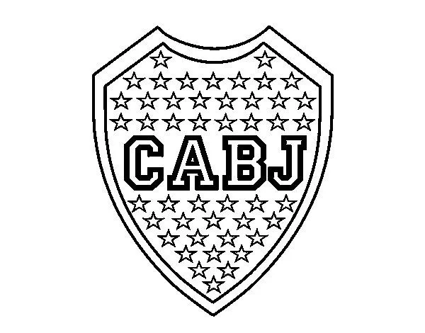 Dibujo de Escudo del Boca Juniors para Colorear - Dibujos.net