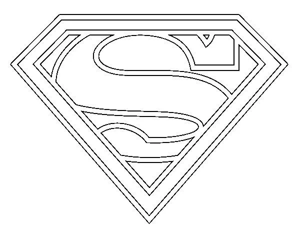 Dibujo de Escudo de Superman para Colorear - Dibujos.net