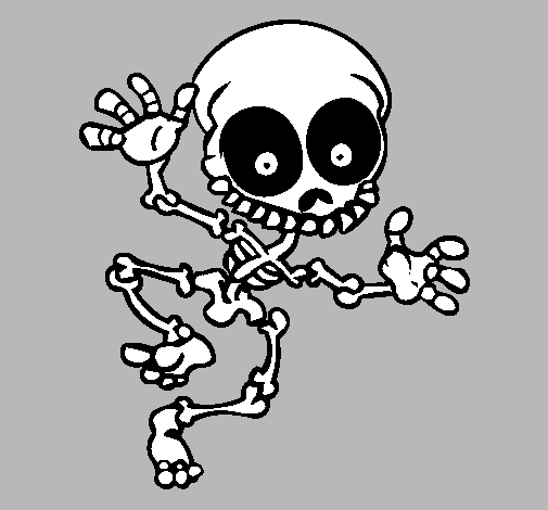 Dibujo de Esqueleto contento 2 pintado por Fideo en Dibujos.net el ...