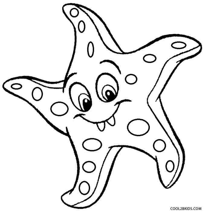 Dibujo de Estrella de Mar para colorear - Páginas para imprimir gratis