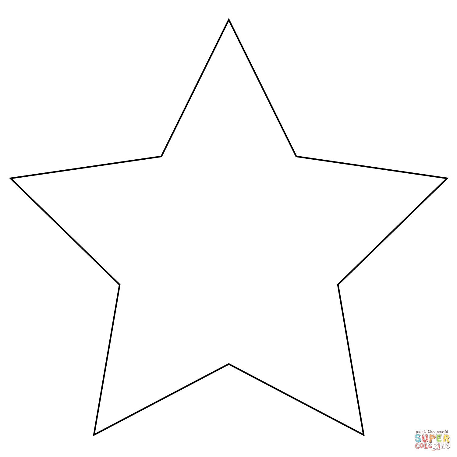 Dibujo de Estrella de Cinco Picos para colorear | Dibujos para ...