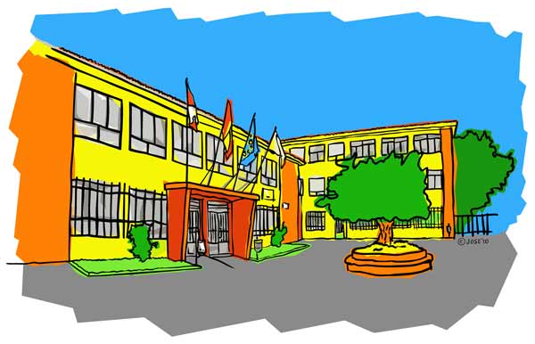 Dibujo de fachada de escuela - Imagui
