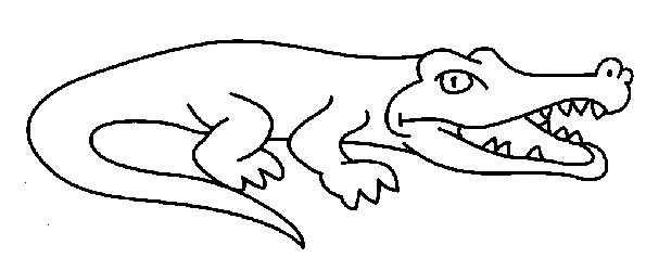 Dibujo facil de un cocodrilo - Imagui