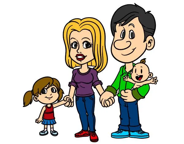 Dibujo de la familia feliz pintado por Noeliiaa en Dibujos.net el ...