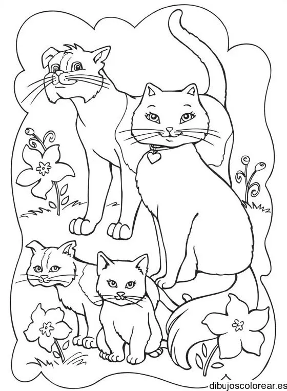 Familias de animales para colorear - Imagui