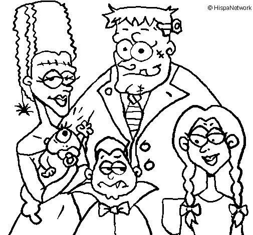 Dibujo de Familia de monstruos para Colorear - Dibujos.net