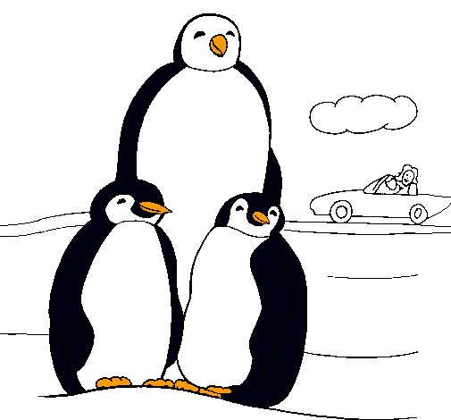 Dibujo de Familia pingüino pintado por Pinguinos en Dibujos.net el ...