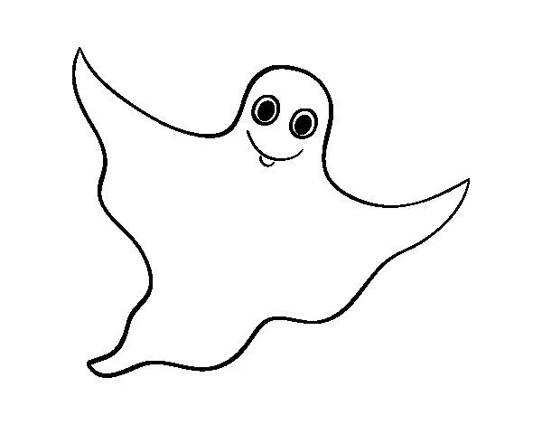 Dibujo de Fantasma clásico para Colorear - Dibujos.net