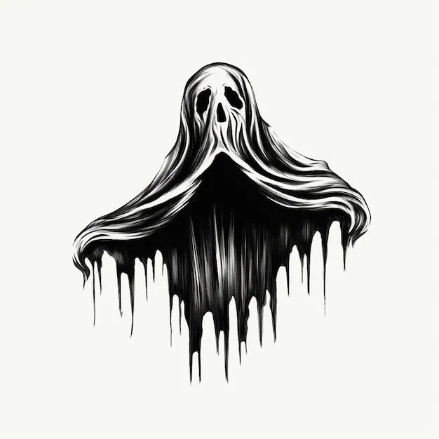 Dibujo de fantasma de halloween para entretenimiento | Foto Premium