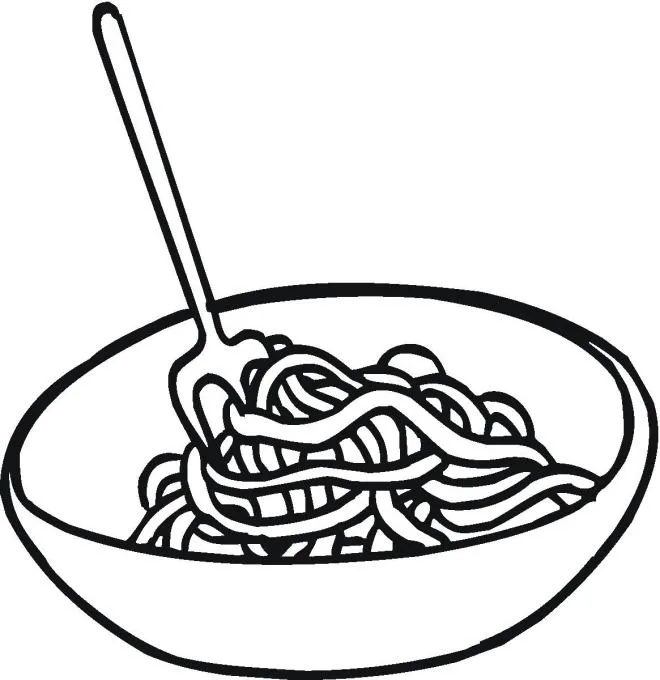 Dibujo espaguetis para colorear - Imagui