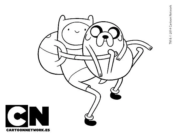 Dibujo de Finn y Jake abrazados pintado por Pric en Dibujos.net el ...