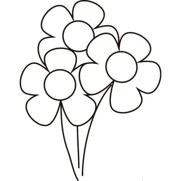 Dibujo de flores pequenas para colorear | Para-Colorear.com